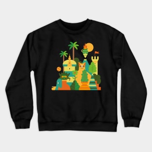 Pop and summer landscape Crewneck Sweatshirt